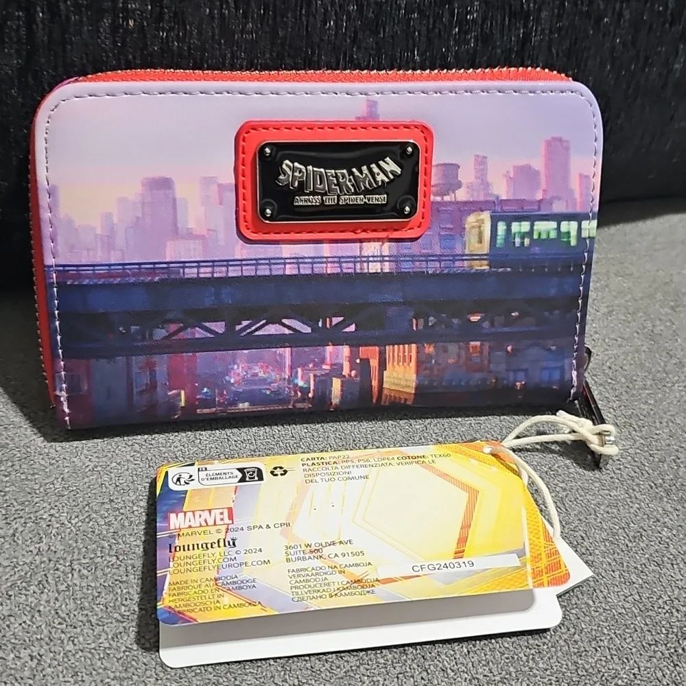 NWT Loungefly Spiderman Wallet Across the Spider-verse Gwen Universal Studios